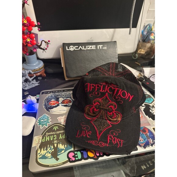 Affliction live fast, black SnapBack - Picture 1 of 4